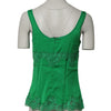 Dolce & Gabbana Green Floral Lace Tank Lingerie Top Underwear