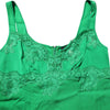 Dolce & Gabbana Green Floral Lace Tank Lingerie Top Underwear