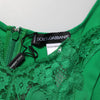 Dolce & Gabbana Green Floral Lace Tank Lingerie Top Underwear