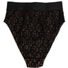 Dolce & Gabbana Black DG Logo Lace High Brief Panty Underwear