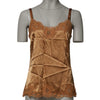 Dolce &amp; Gabbana braunes Tanktop aus floraler Spitze, Dessous, Nachtwäsche, Unterwäsche