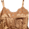 Dolce &amp; Gabbana braunes Tanktop aus floraler Spitze, Dessous, Nachtwäsche, Unterwäsche