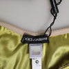 Dolce &amp; Gabbana grüner Seidensatin-Slip mit floraler Spitzenborte