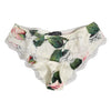 Dolce & Gabbana White Silk Satin Floral Lace Trim Slip Underwear