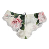 Dolce & Gabbana White Silk Satin Floral Lace Trim Slip Underwear