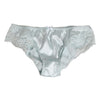 Dolce & Gabbana Gray Silk Satin Floral Lace Panty Brief Underwear