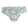 Dolce & Gabbana Gray Silk Satin Floral Lace Panty Brief Underwear