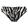 Dolce &amp; Gabbana Slip-Slips mit schwarzem und weißem Zebra-Print