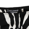 Dolce &amp; Gabbana Slip-Slips mit schwarzem und weißem Zebra-Print