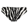Dolce &amp; Gabbana Slip-Slips mit schwarzem und weißem Zebra-Print