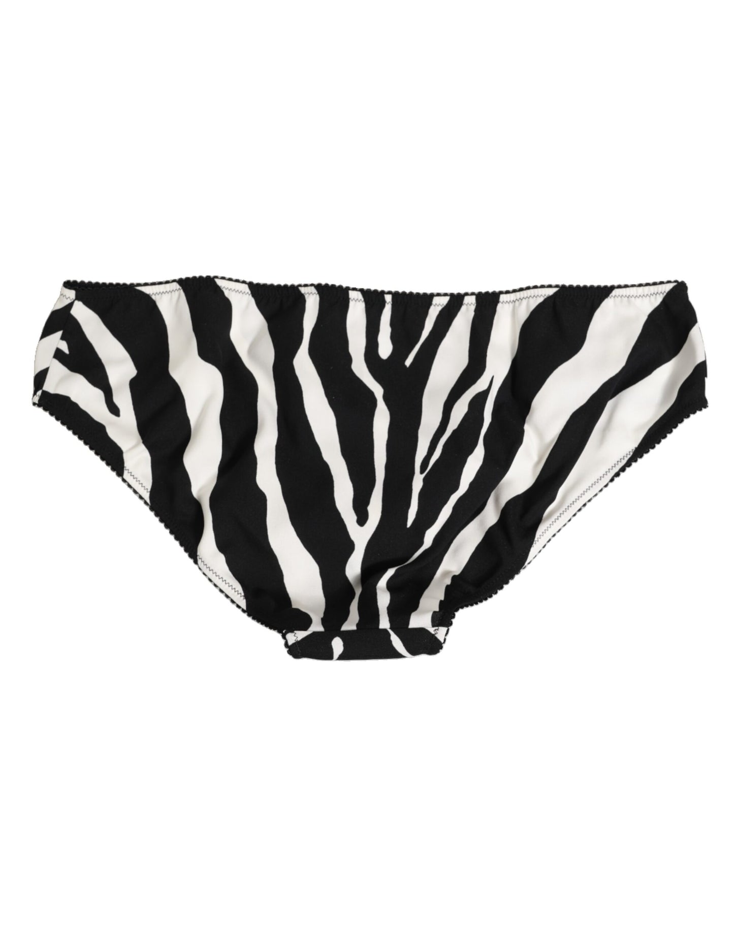 Dolce &amp; Gabbana Slip-Slips mit schwarzem und weißem Zebra-Print
