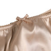 Dolce & Gabbana Beige Silk Satin Floral Lace Panty Brief Underwear