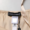 Dolce & Gabbana Nude Chemise Lingerie Silk Blend Lace Trim Dress