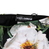 Dolce &amp; Gabbana Schwarze Bikinihose mit Blumenmuster und seitlichen Bindebändern