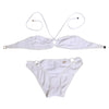 Dolce & Gabbana White Logo Swimsuit 2 Piece Top Bottom Swimwear