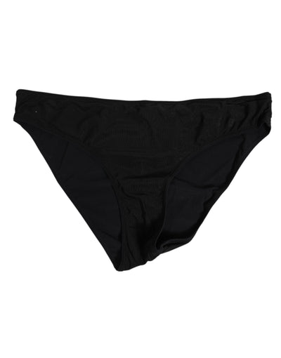 Dolce &amp; Gabbana Schwarzer Nylon-Stretch-Slip-Slip für Damen