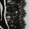 Dolce &amp; Gabbana Schwarze Seidenunterwäsche mit Zebra-Print und Spitze, hochgeschnitten