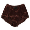 Dolce &amp; Gabbana braune Seiden-Stretch-Unterwäsche mit hohem Bund