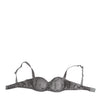 Dolce & Gabbana Gray Silk Underwired Balconette Bra Underwear