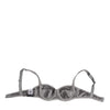 Dolce & Gabbana Gray Silk Underwired Balconette Bra Underwear