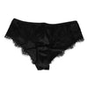Dolce & Gabbana Black Silk Satin Floral Lace Panty Brief Underwear