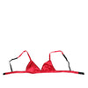 Dolce & Gabbana Red Silk Satin Triangle Soft Cup Br Underwear