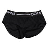 Dolce &amp; Gabbana Shorts mit schwarzem Nylon-Logobund