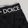 Dolce &amp; Gabbana Shorts mit schwarzem Nylon-Logobund