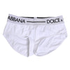 Dolce & Gabbana White Nylon Logo Waistband Shorts Underwear