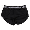 Dolce &amp; Gabbana Shorts mit schwarzem Nylon-Logobund