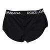 Dolce &amp; Gabbana Shorts mit schwarzem Nylon-Logobund