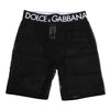 Dolce & Gabbana Black Cotton Logo Shorts Midi Trouser Underwear