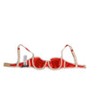 Dolce &amp; Gabbana roter Seidensatin-Bügel-BH mit halbgepolsterter Unterwäsche