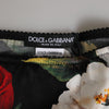 Dolce &amp; Gabbana Slip mit schwarzem Blumenmuster und mittelhohem Bund