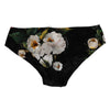 Dolce &amp; Gabbana Slip mit schwarzem Blumenmuster und mittelhohem Bund