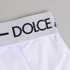 Dolce & Gabbana White Nylon Logo Waistband Coulotte Underwear