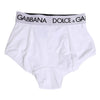 Dolce & Gabbana White Nylon Logo Waistband Coulotte Underwear