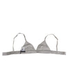 Dolce & Gabbana Gray Silk Satin Triangle Soft Cup Bra Underwear