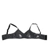 Dolce & Gabbana Dark Gray Silk Stretch Balconcino Bra Underwear