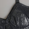 Dolce & Gabbana Dark Gray Silk Stretch Balconcino Bra Underwear