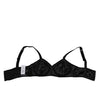 Dolce & Gabbana Dark Gray Silk Stretch Balconcino Bra Underwear
