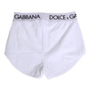Dolce & Gabbana White Nylon Logo Waistband Shorts Underwear