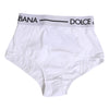 Dolce & Gabbana White Nylon Logo Waistband Panty Underwear