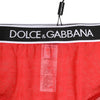 Dolce & Gabbana Red Nylon Logo Waistband Brief Panty Underwear