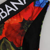 Dolce & Gabbana Black Floral Print High Waist Panty Underwear