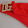 Dolce &amp; Gabbana roter Nylon-Badeanzug, zweiteilig, Oberteil und Unterteil