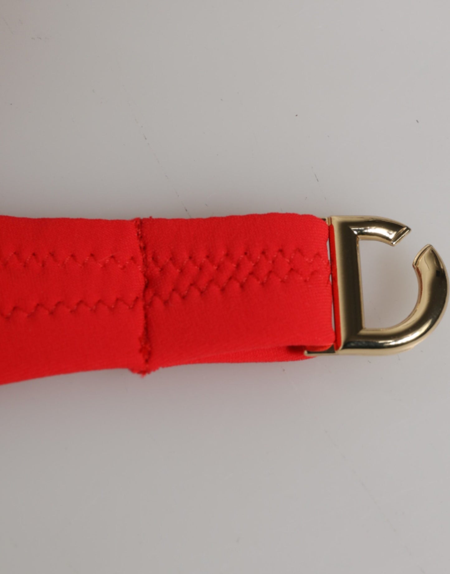 Dolce &amp; Gabbana roter Nylon-Badeanzug, zweiteilig, Oberteil und Unterteil