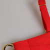 Dolce &amp; Gabbana roter Nylon-Badeanzug, zweiteilig, Oberteil und Unterteil