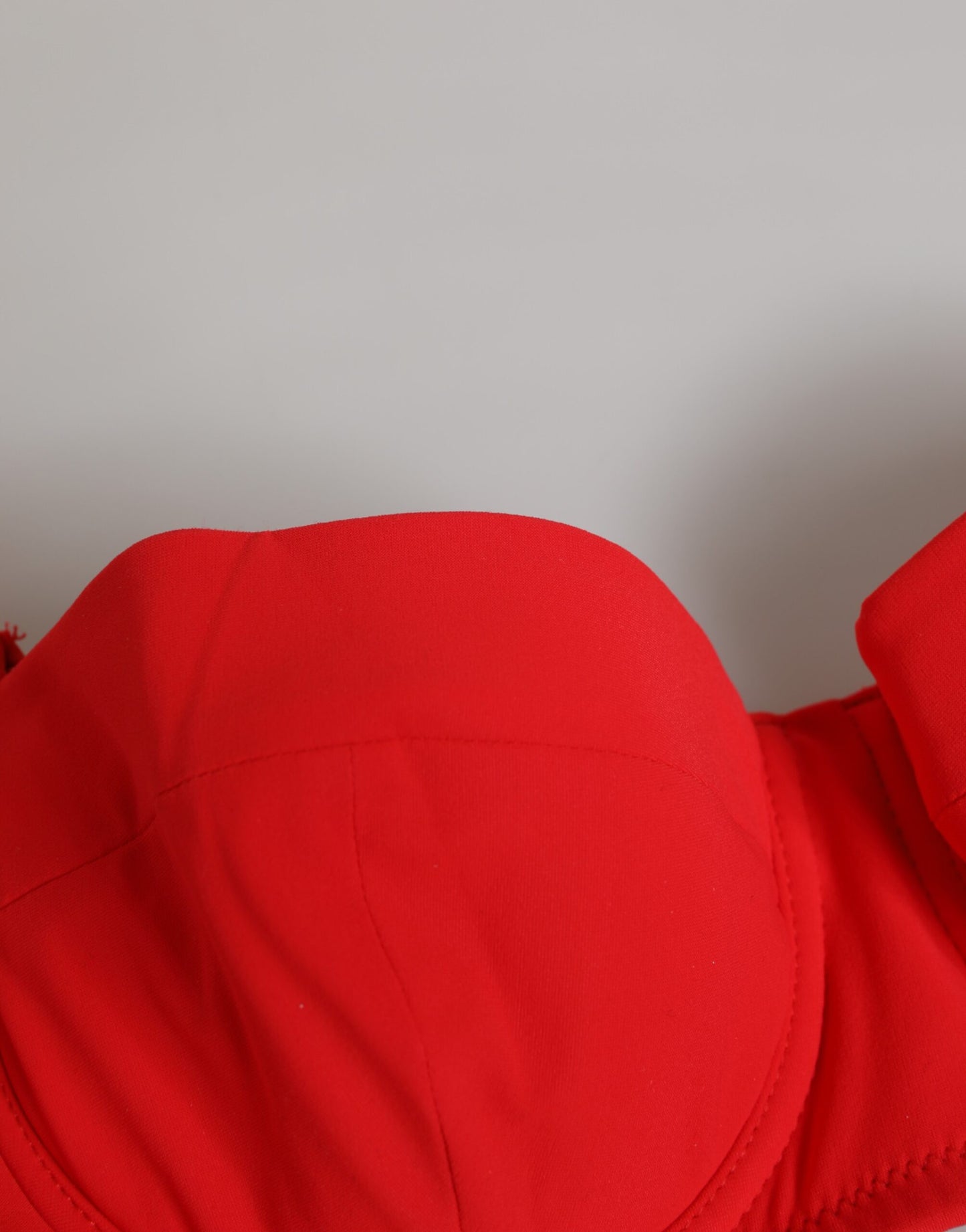 Dolce &amp; Gabbana roter Nylon-Badeanzug, zweiteilig, Oberteil und Unterteil