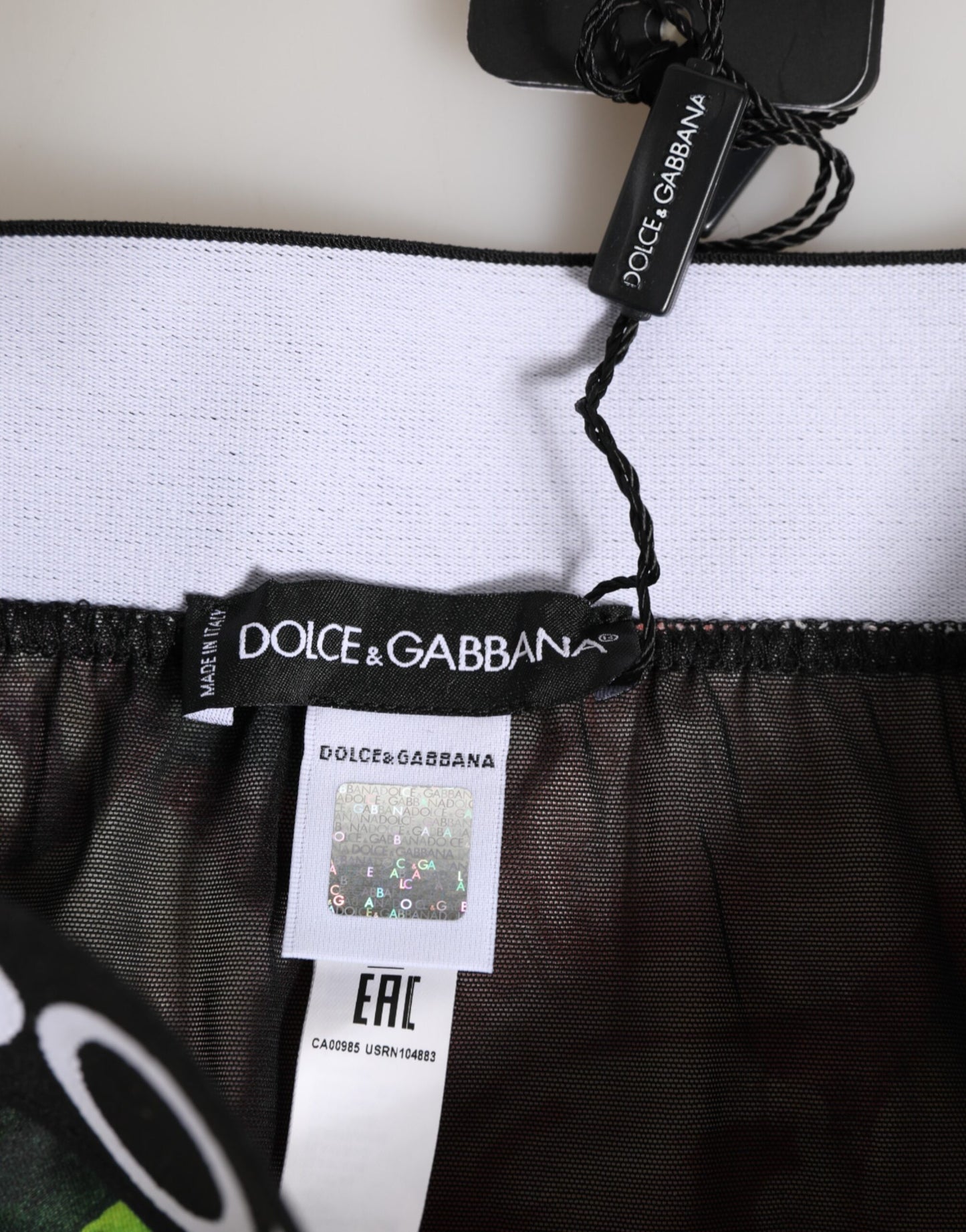 Dolce & Gabbana Black Floral Print High Waist Panty  Underwear